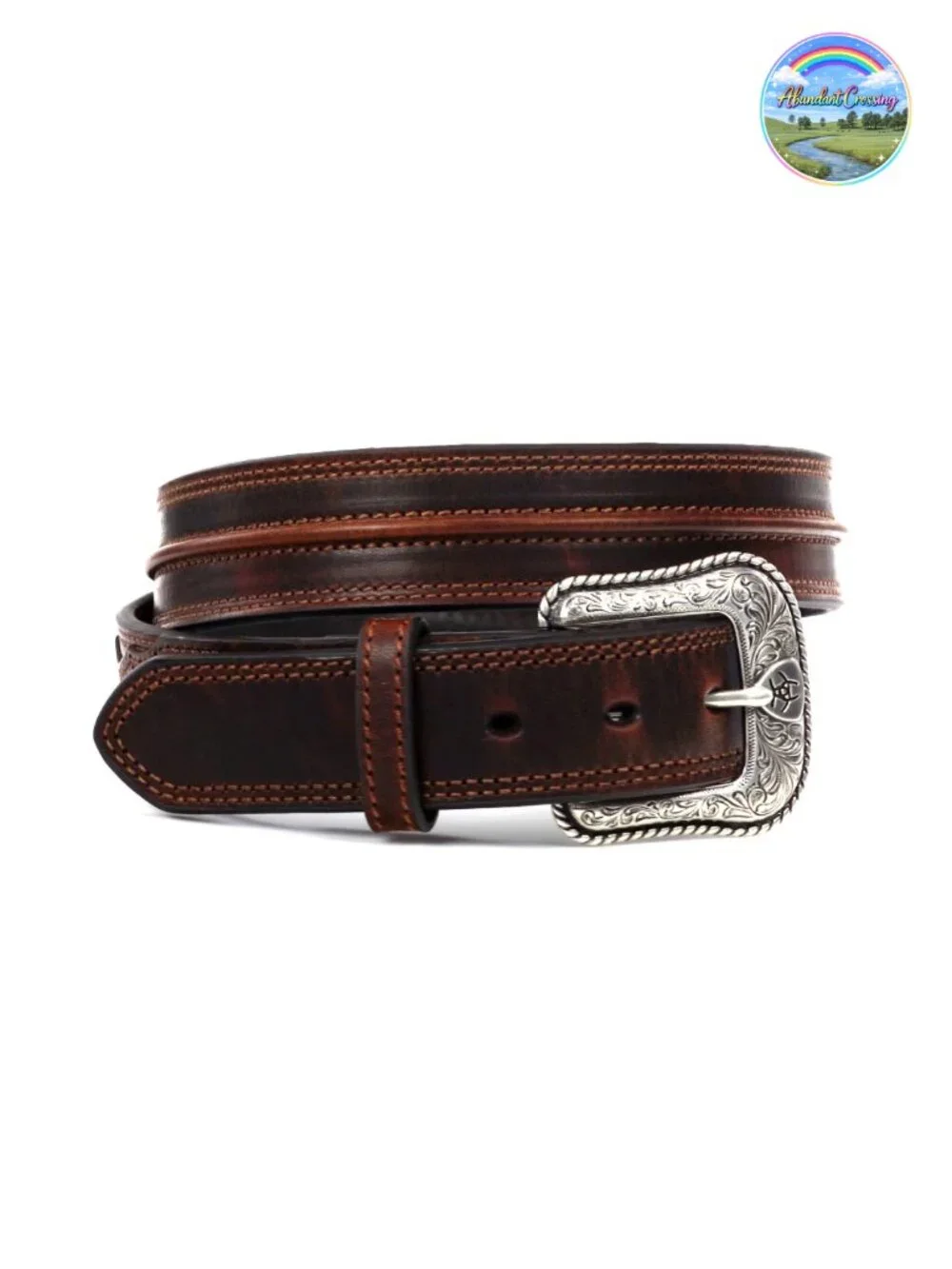 Distressed Leather Western Belt Men's Accessories